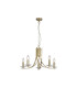Ascona 5 Light Pendant Lamp Satin Brass & Glass 8x E14-3