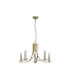 Ascona 5 Light Pendant Lamp Satin Brass & Glass 8x E14-4