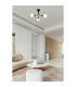 Nova 3 Light Ceiling Lamp Black Frosted Glass Shade 5x E14-2