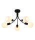Nova 5 Light Ceiling Lamp Black Frosted Glass Shade 3x G9-1