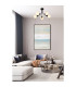 Nova 5 Light Ceiling Lamp Black Frosted Glass Shade 3x G9-2