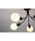 Nova 5 Light Ceiling Lamp Black Frosted Glass Shade 3x G9-5