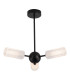 Cosmic 3 Light Semi-Flush Ceiling Light Black Textured Acrylic 5x G9-1