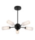 Cosmic 5 Light Semi-Flush Ceiling Light Black Textured Acrylic 3x G9-1