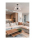 Cosmic 5 Light Semi-Flush Ceiling Light Black Textured Acrylic 3x G9-2