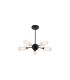 Cosmic 5 Light Semi-Flush Ceiling Light Black Textured Acrylic 3x G9-3