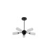 Cosmic 5 Light Semi-Flush Ceiling Light Black Textured Acrylic 3x G9-4