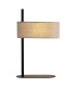 Hessian Table Lamp Black Linen Shade 1x E27-1