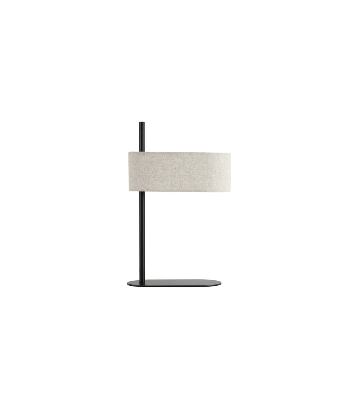 Hessian Table Lamp Black Linen Shade 1x E27-4