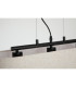 Hessian 3 Light Bar Pendant Lamp Black Linen Shade 1x E27-5