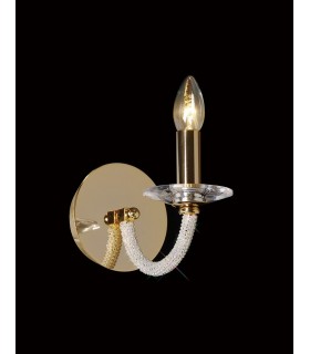 Wall Lamp Switched 1 Candle Light Gold, Crystal - 2
