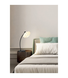 Radiant Table Lamp Black Soft Fabric Shade 1x E27-2