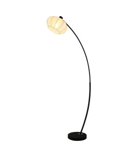 Radiant Floor Lamp Black Soft Fabric Shade 1x E27-1