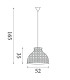 Bali Dome Pendant Lamp Bamboo 1x E27-6