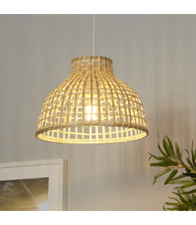 Bali Dome Pendant Lamp Bamboo 1x E27-2