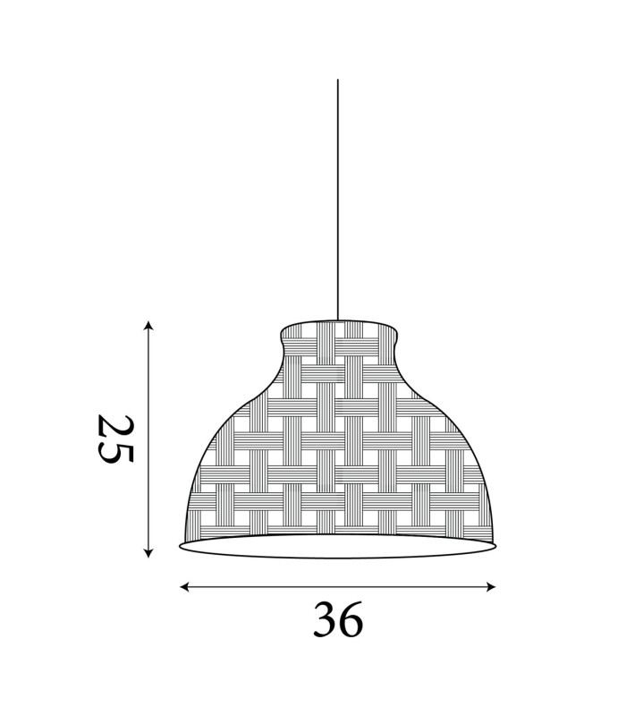 Bali Dome Pendant Lamp Bamboo 1x E27-6