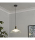 Glossop Dome Pendant Lamp Glass Black & Brass 1x GU10-2