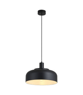 Scotl& Dome Pendant Lamp Convertible To Semi-Flush Ceiling Light Black 1x E27-1
