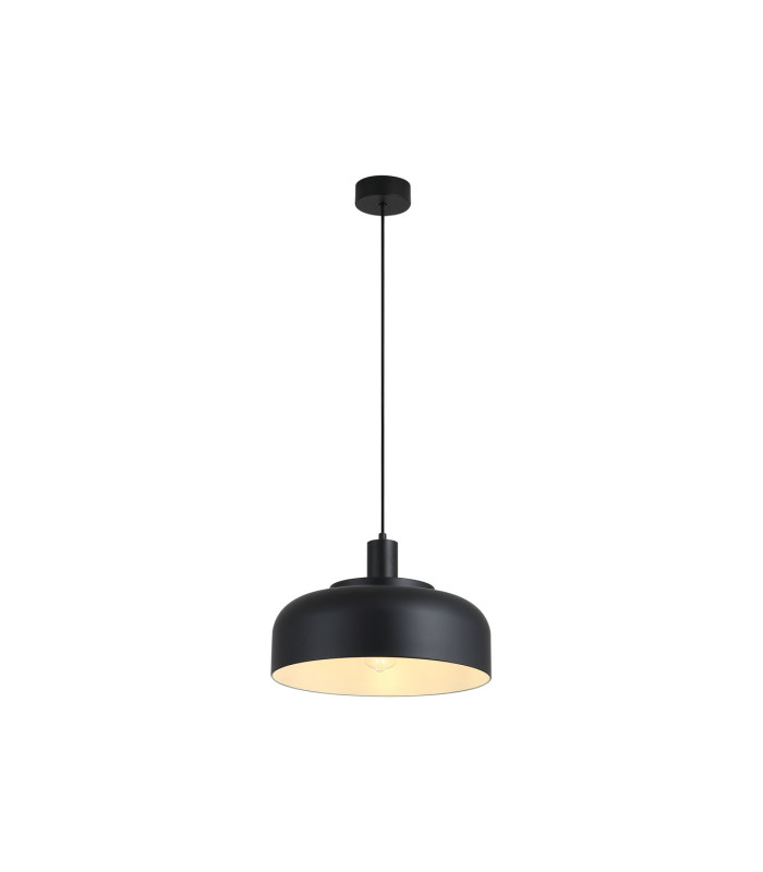 Scotl& Dome Pendant Lamp Convertible To Semi-Flush Ceiling Light Black 1x E27-3