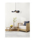 Ripple Dome Pendant Lamp Black Felt 1x-2