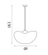 Ripple Dome Pendant Lamp Black Felt 1x-6