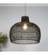 Large Bell Shade Black Rattan 50cm-2