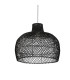 Large Bell Shade Black Rattan 50cm-4