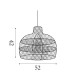 Large Bell Shade Black Rattan 50cm-6