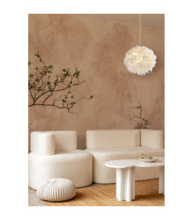 Kate Feather White Non-Elec Shade Shade Only-2