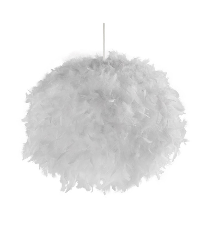 Kate Feather White Non-Elec Shade Shade Only-4