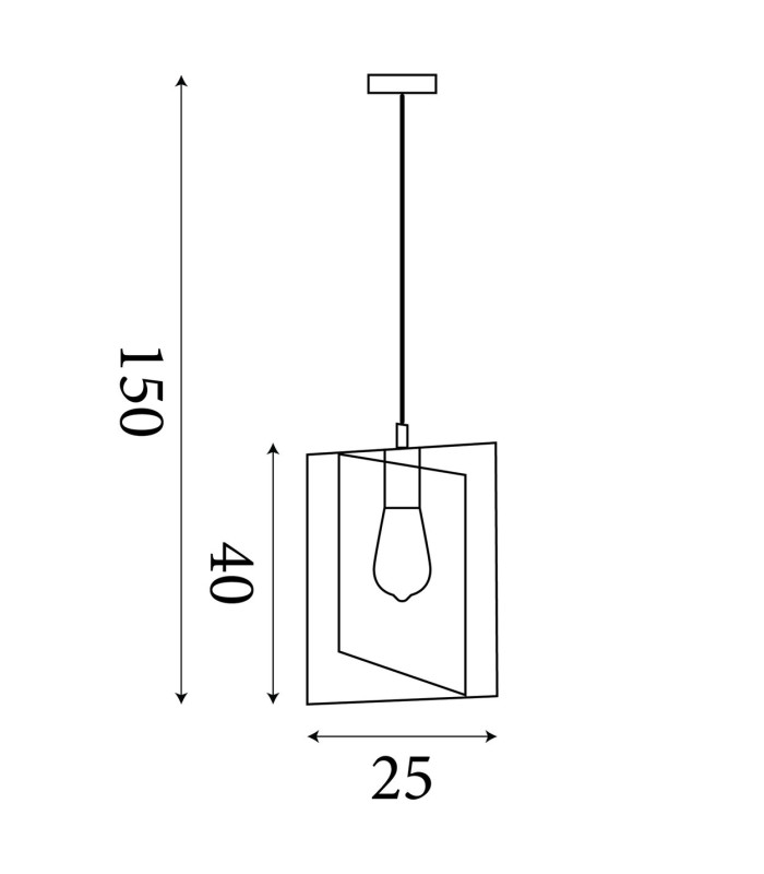 Plaza Pendant Lamp Black 2x E14-6
