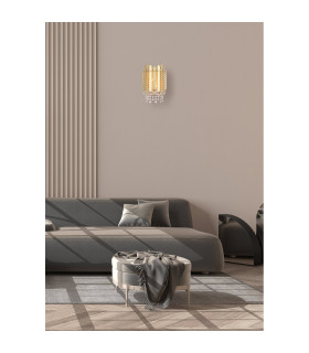 Spear Wall Light Gold Clear Crystal 5x E27-2