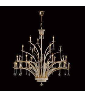 Ceiling Pendant Chandelier 21 Light French Gold, Crystal (Item Requires Assembly) - 2