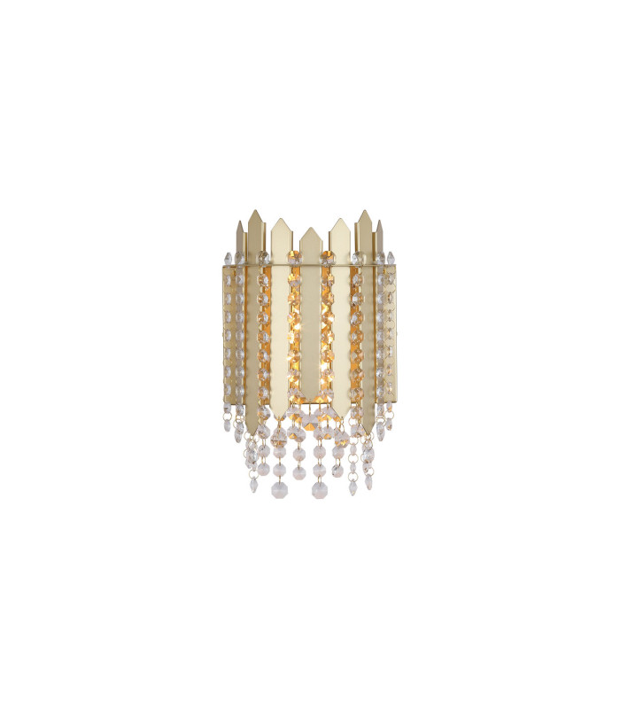 Spear Wall Light Gold Clear Crystal 5x E27-3