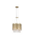 Spear 5 Light Pendant Lamp Gold Clear Crystal 8x E27-3
