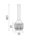Spear 5 Light Pendant Lamp Gold Clear Crystal 8x E27-6
