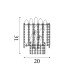 Spear Wall Light Gold Clear Crystal 5x E27-6