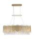 Spear 8 Light Diner Bar Pendant Lamp Gold Clear Crystal x-1