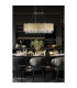 Spear 8 Light Diner Bar Pendant Lamp Gold Clear Crystal x-2