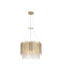 Spear 8 Light Pendant Lamp Gold Clear Crystal 8x E27-3