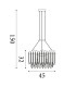 Spear 8 Light Pendant Lamp Gold Clear Crystal 8x E27-6