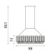 Spear 8 Light Diner Bar Pendant Lamp Gold Clear Crystal x-6