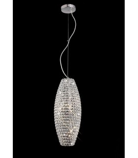 Ceiling Pendant 4 Light Polished Chrome, Crystal - 2