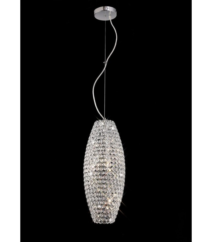 Ceiling Pendant 4 Light Polished Chrome, Crystal - 2