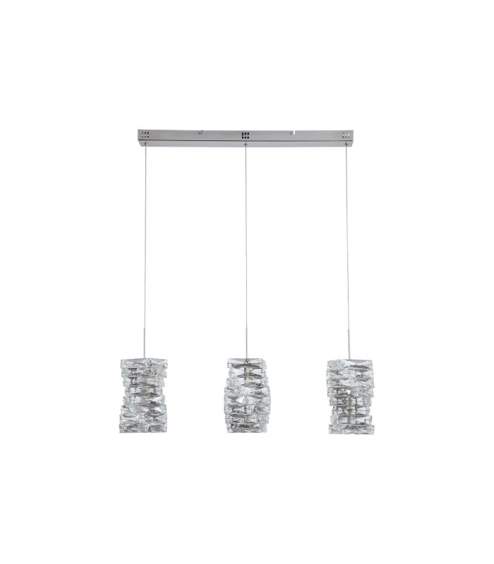 Modena LED 3 Light Bar Pendant Lamp Chrome Clear Crystal-4