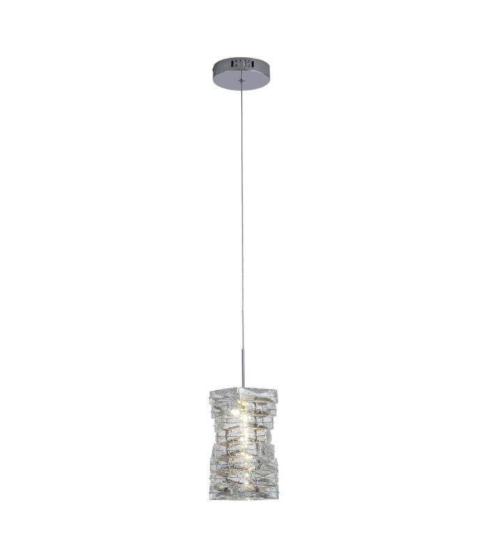 Modena LED Pendant Lamp Chrome & Clear Crystal-1