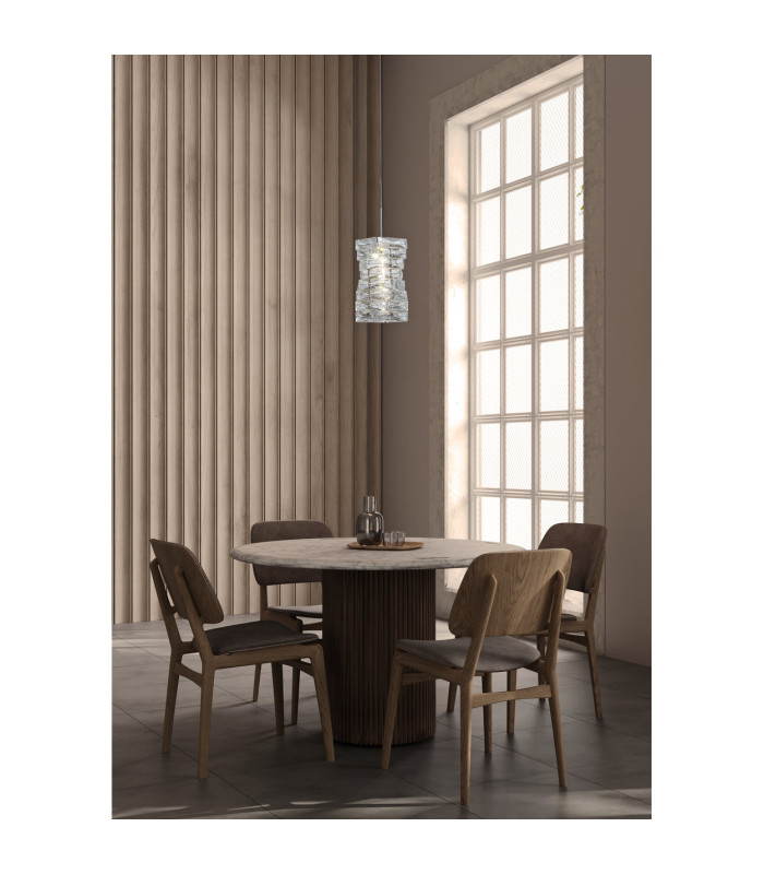 Modena LED Pendant Lamp Chrome & Clear Crystal-2