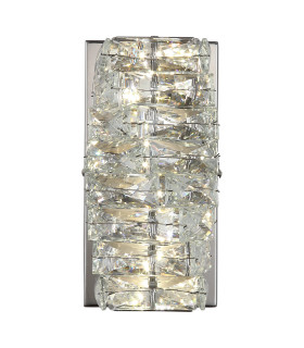 Modena LED Wall Light Chrome Clear Crystal-1