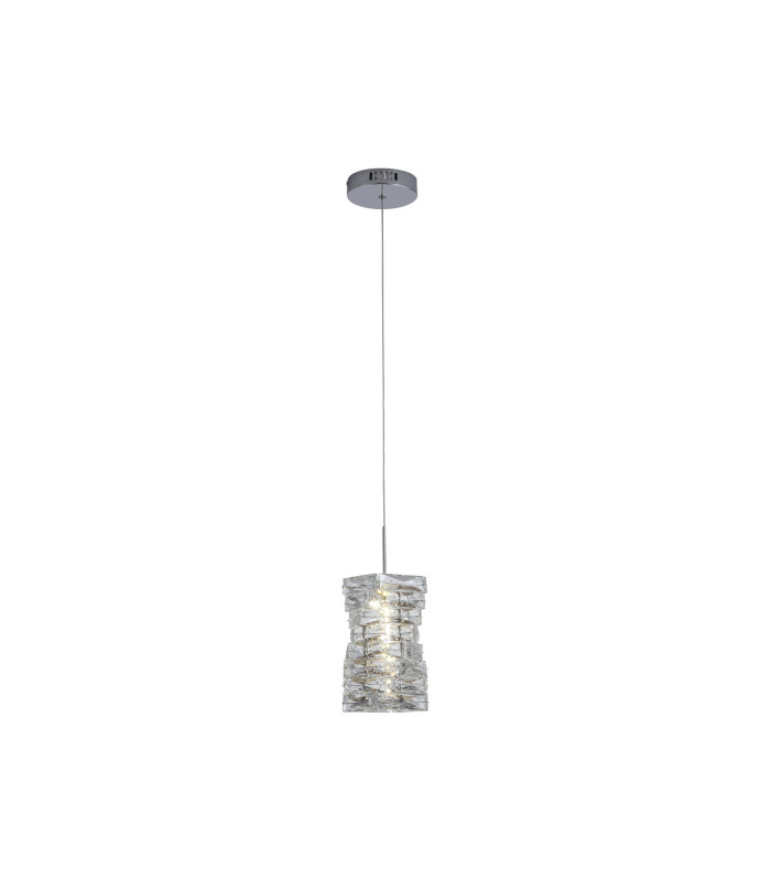 Modena LED Pendant Lamp Chrome & Clear Crystal-3