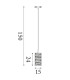Modena LED Pendant Lamp Chrome & Clear Crystal-6